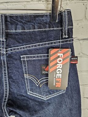 FORGE FR | flame resistant dark wash straight leg blue jeans